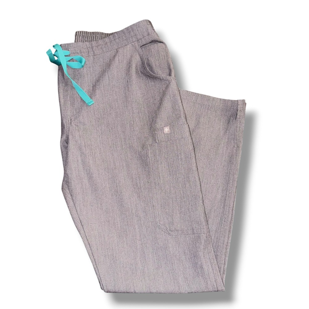 FIGS Technical Collection Yola High Rise Slim Scrub Pant Womens M Gray  TW2000R